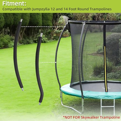 Trampoline Poles Replacement for Skywalker Or Jumpzylla Trampoline Net - style: For Jumpzylla 12&14ft-4xUpper+4xLower Tubes