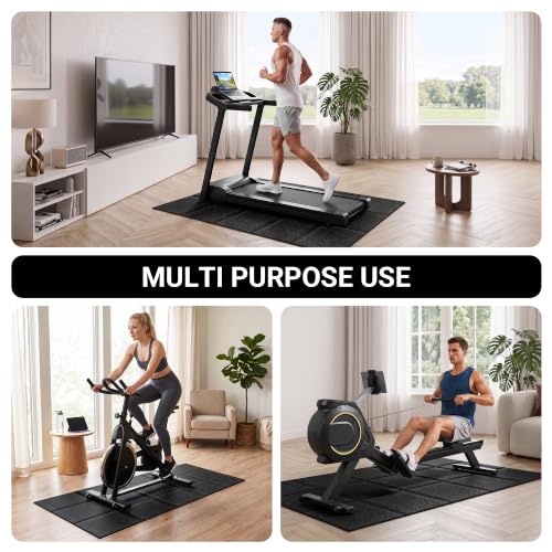 Exercise Bike Mat 70" x 30", 0.2"/0.25" Thick, Compatible with Peloton Bike - size: 78.3"L x 39.4"W x 0.25"Th