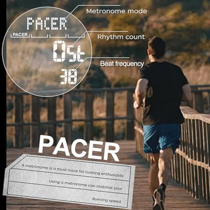 findtime Men's Digital Watch Pedometer Step Counter Watches Military Compass Waterproof Wrist Watch Tactical Sport Watch Calories Counter Pacer Running Wristwatch LED Light Stopwatch Countdown - color: Black_2197