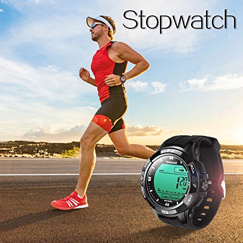 10 ATM Digital Submersible Diving Watch 100m Water Resistant Swimming Sport Wristwatch Luminous LCD Screen with Stopwatch Alarm Function