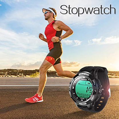10 ATM Digital Submersible Diving Watch 100m Water Resistant Swimming Sport Wristwatch Luminous LCD Screen with Stopwatch Alarm Function