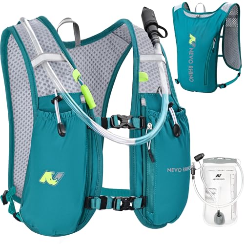 N NEVO RHINO 5L Running Vest , Hydration Vest Pack with 1.5L Water Bladder - color: Green