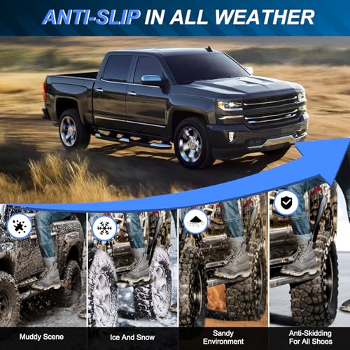 Nerf Bar Replacement Pads Kit for Platinum 3 Nerf Bars 20" Pad with 4 Holes, 19.8" X 3.2"(18.6" Outer Hole Spacing) Durable Non-Slip Running Boards Replacement Pads——Verify Tube Size & Hole Spacing - size: xng-26