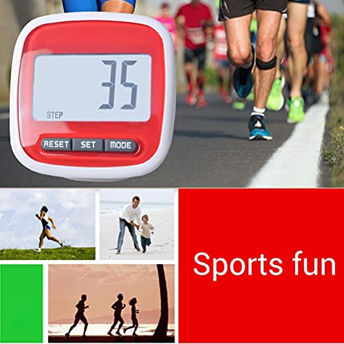 Simple Pedometer LCD Dispaly 3D Walking Step Counter Pedometer Running Walking Passometer Counter with Clip - color: c cup