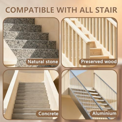 Outdoor Stair Treads for Wooden Steps, 8.5" x 30", 6 Pcs, Brown - color: Yellow Lattice
