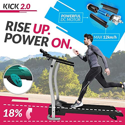 Bluefin Fitness Kick 2.0 | Task 2.0 | Innovative High-Speed Folding Treadmill | Home Walkpad | Joint Protection Tech | Compact Walking | Running Machine | Home Gym Office | Bluetooth - style: B Kick 2.0 2024