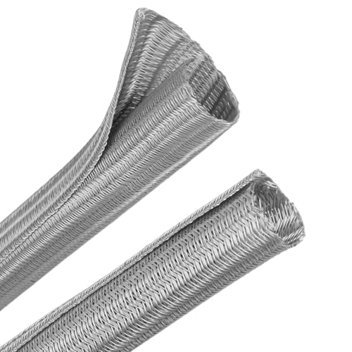 10ft PET Braided Cable Sleeve 3/8 inch(10mm) Wire Protector Cable wrap Wire Covers for Cords Cable Sleeves Cord Management Cable Management Sleeve(Grey) - color: Grey, size: 10mm"(3/8 inch), style: 10 Feet