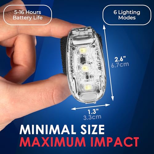 EverLightFX USB Rechargeable LED Safety Light (2 Pack) by Apace - Super Bright Bike Tail Light Works Brilliantly as Running Light for Joggers, Pets, Bicycle Strobe or Rear Clip On Lights - color: White