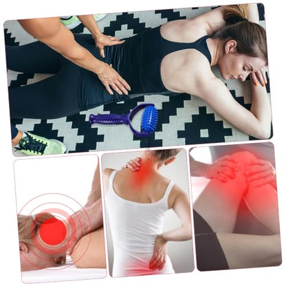 Handheld Massage Stick Roller for Muscles Lightweight Abs PVC Material Back and Neck Massager Tool Designed to Reduce Tension for Sedentary Individuals and Yoga Enthusiasts