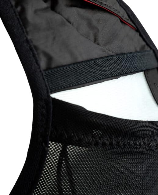 Ultraspire Momentum Running Race Vest - color: 2.0 Black/Red w/ 2 x ULTRAFLASK 550, size: Small (26"-35")