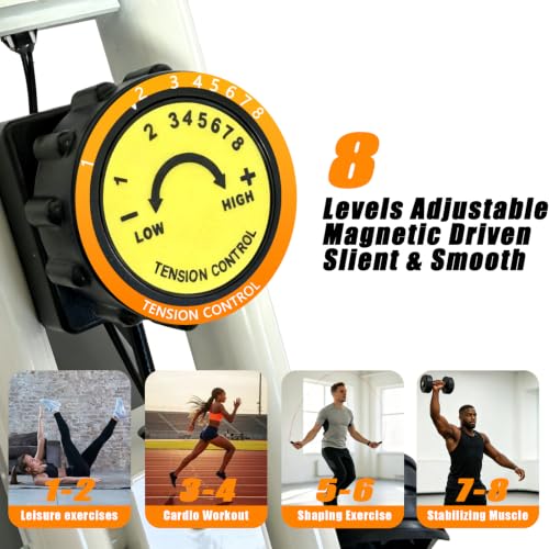 Foldable Quiet Magnetic Recumbent Stationary Exercise Bike