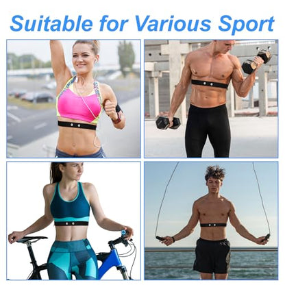 Heart Rate Monitor Chest Band Strap Replacement Adjustable Soft Heart Rate Monitor Chest Replacement Strap Waterproof Chests Straps Replacements