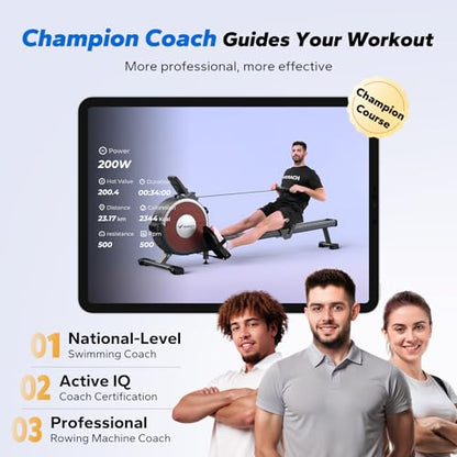 Merach Q1S Magnetic Rowing Machine Indoor, Dual Slide Rail, Quiet & Smooth - style: Manual-Adjust (Classic)