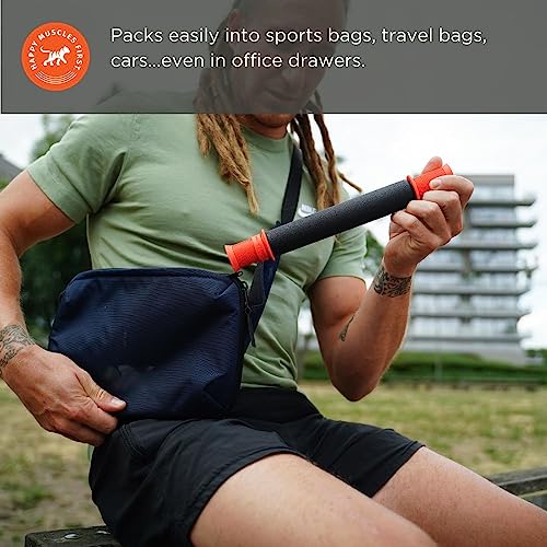 Tiger Tail Massage Sticks Portable Roller Bundle: Original 18in & Roadster 11in, Deep Tissue Foam Roller Body Massage and Myofascial Release Tool for Legs, Neck, Calves, Thighs, Shins & Back