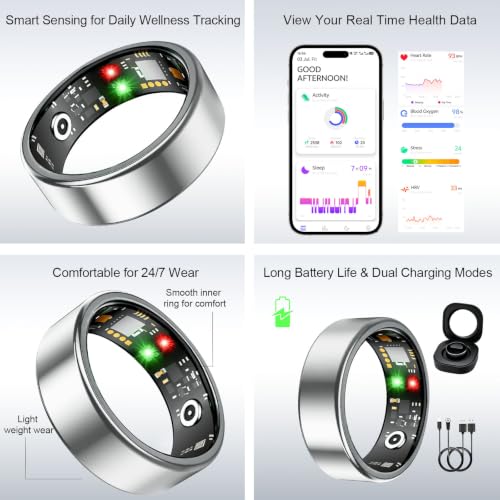 Smart Ring for Women Men, Health Tracking Ring No APP Fee (Rosegold,13) - color: Rose Gold, size: 13