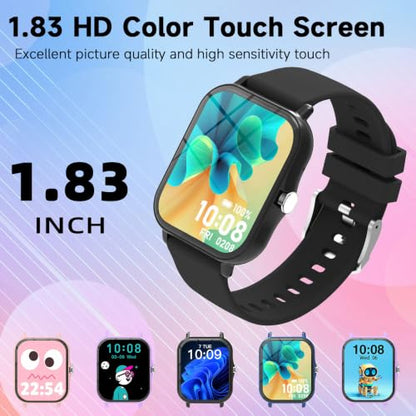 Smartwatch for Men Women - Bluetooth Call, Fitness Tracker, Camera Control & Sleep Monitor, 1.83" Touch Screen, Waterproof - for Android & iPhone (Purple) - color: Purple