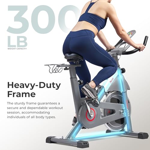 Sunny Health & Fitness Smart Indoor Cycling Exercise Bike for Home Cardio - color: Grey