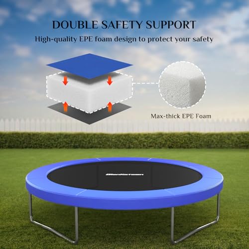 Trampoline Replacement Pad, Thick UV/Water Resistant Spring Cover 10-16FT - color: Blue, size: 10FT