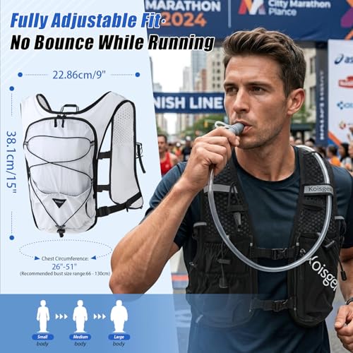 Running Hydration Vest Backpack with 1.5L Bladder for Men Women - color: black, size: with hydration