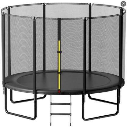 Trampoline Outdoor 8FT 10FT 14FT, Recreational Trampolines with Enclosure and Ladder, Anti-Rust Trampolines for Kids and Adults, ASTM Approval - size: 14FT