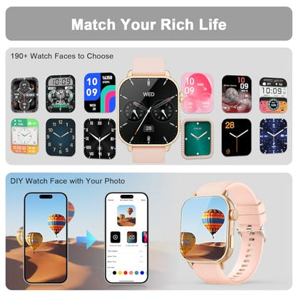 Smart Watch for Women with Bluetooth Call, 1.85" AMOLED HD Fitness Watch