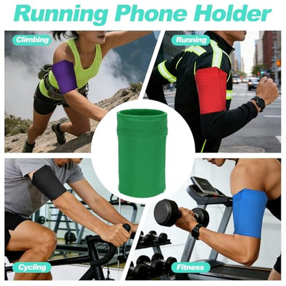 Cell Phone Armband Sleeve, Universal Sports Arm Band Sleeves Stretches to Fit All Phones Holder Grass Green - Fitting for (Fitness ExerciseWorkout/Hiking/Jogging/Gym) - color: Green