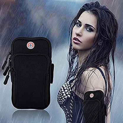 2Pack Phone Armband for Running,Cell Phone Holder Arm Band for iPhone 17 16 16e 15 14 13 12 11 Pro Max Xs Max Xr X 8 7 Plus Mini/Galaxy S26 S25 S24 Note,Waterproof iPhone Armband,Black Sleeve - color: 1-Black