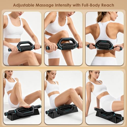 Electric Rolling Percussive Massager, Deep Tissue Massage Roller & 6 Speeds