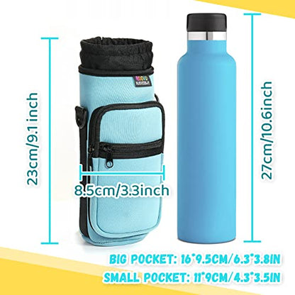 Nuovoware Water Bottle Carrier Bag, 25oz/32oz, Dusty Blue - color: Dusty Blue, size: 25-32 Ounces - Standard