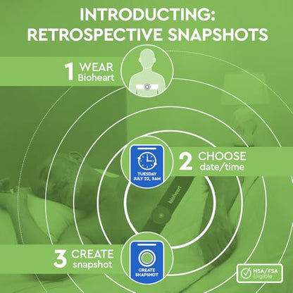 Bioheart | 24/7 Continuous Heart Monitor | No Prescription Needed | Smart Wearable | Chest Strap | One Month Subscription Included - size: Small