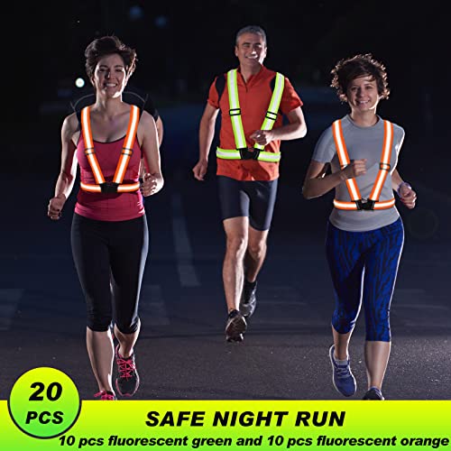 Hercicy Reflective Vest High Visibility Safety Vests Bulk - color: Green, Orange