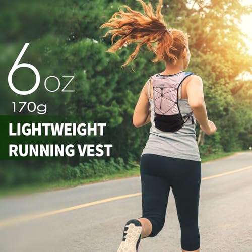 Lightweight Running Vest for Women & Men Hydration Backpack Pack with 1.5L Water Bladder Bag Running Gear Accessories for Hiking Marathon Trail Cycling