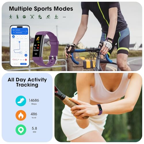 Fitness Tracker with Heart Rate Blood Oxygen Monitor, Activity Tracker