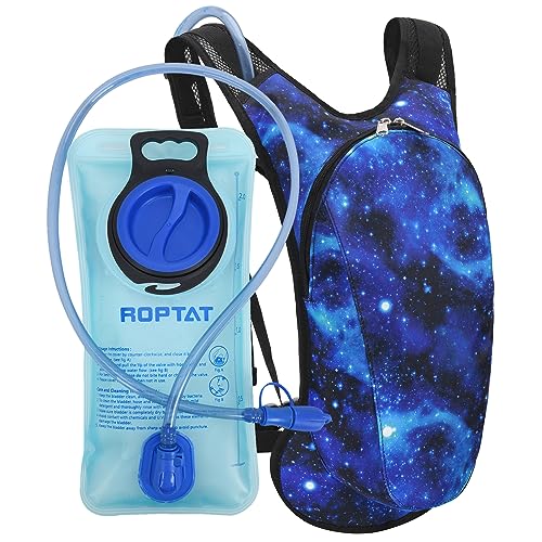 Roptat Hydration Backpack Pack with 2L Hydration Bladder - Lightweight Water Backpack Water Pouch for Women Men Running Riding Biking Music Festival