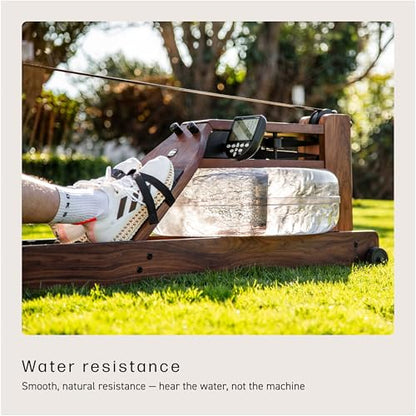 WaterRower Walnut Rowing Machine with S4 BLE Monitor | USA Made Water Rower | Original Handcrafted Erg Machine for Home Use & Gym | Best Warranty - color: Lo-Rise