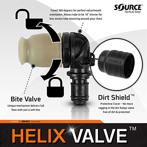 Source Tactical Helix High-Flow Bite Valve - color: Black