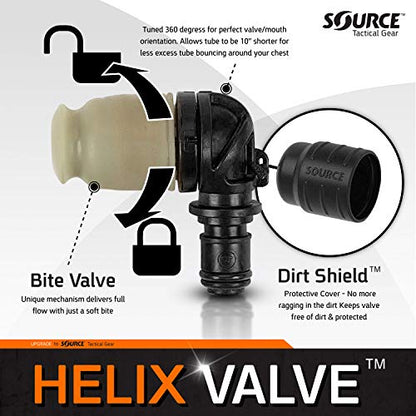 Source Tactical Helix High-Flow Bite Valve - color: Black
