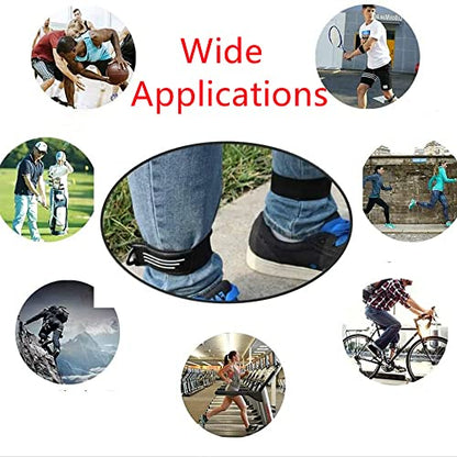 Running Gear Armband,2 pairs High Visibility Elastic Wristbands/Ankle Bands/Leg Straps for Men Women - Increased Safety for Walking,Cycling, Bicycle, Jogging,Dog Walking, Hiking-black