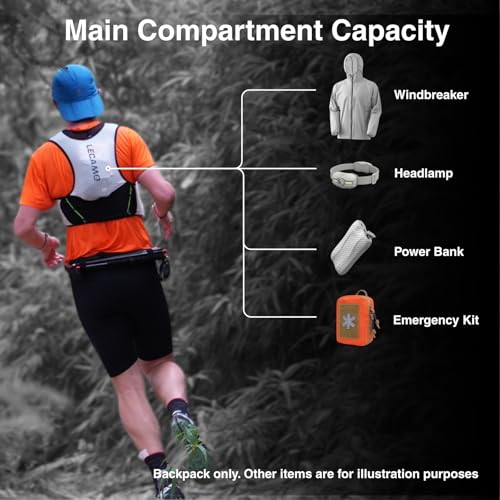 ROOT5 Running Hydration Vest 5L with 2 x 500ml Soft Flasks, Lightweight Running Vest with Water Bottles for Men and Women, Trail Running Pack - color: Black, size: Large