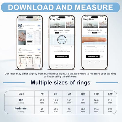 Smart Ring, Ceramics Fitness Tracker & Health Monitoring Ring with Heart Rate/SpO2/HRV/Sleep Tracking, Multi-Sport Activity Tracker, 5ATM Waterproof, iOS Android Compatible (White, 7) - size: 7