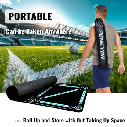 Soccer Training Mat, Soccer Training Equipment, Soccer Gifts for Boys 8-12 - color: Technology, size: 47*31 IN