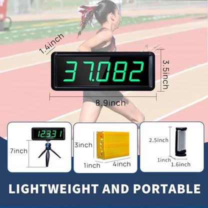 YZ Laser Timer for Sprints, Laser Sprint System, Track Laser Timer Stopwatch, Lap/Speed Training/Track Field/Running/Football - style: 1 timer+2 lasers