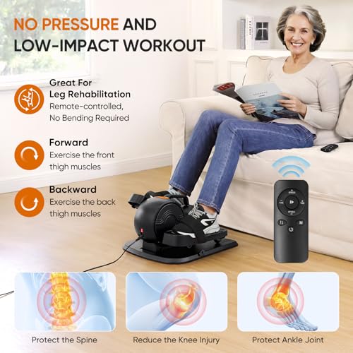 Dripex Under Desk Elliptical, Electric Leg Exerciser for Seniors