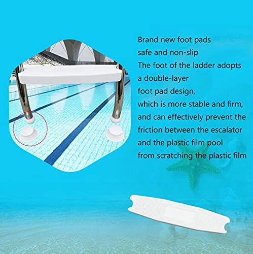 52" High Above Ground Swimming Pool Ladder,304 Stainless Steel,4 Steps Ladder,Max Load Capacity 500 lb