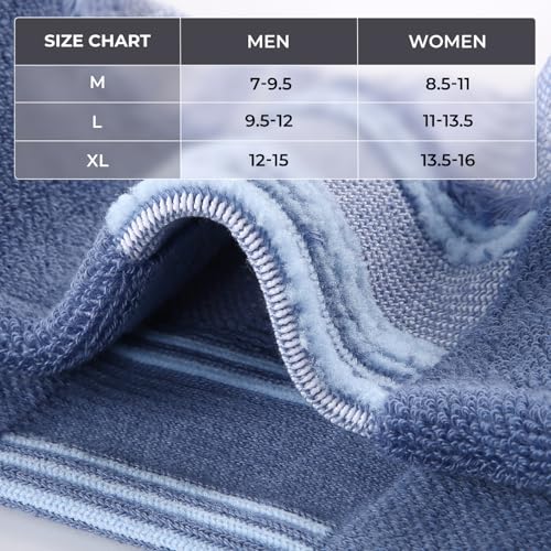 FITRELL Men's 6 Pack Ankle Running Socks Low Cut Cushioned Athletic Sports Socks 7-9/9-12/12-15 - color: Blue Smoke, size: 12-15