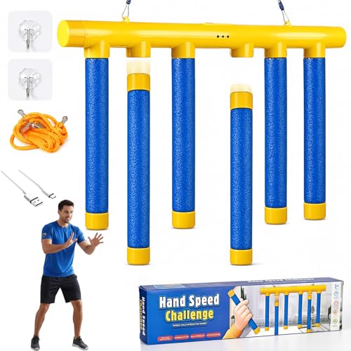 Reflex Drop Sticks Game, 3-Speed Reaction Training Tool for Adults