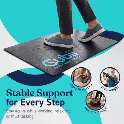 Cubii Non-Slip Mat for Under Desk Ellipticals, Floor Protection, 24" x 18"