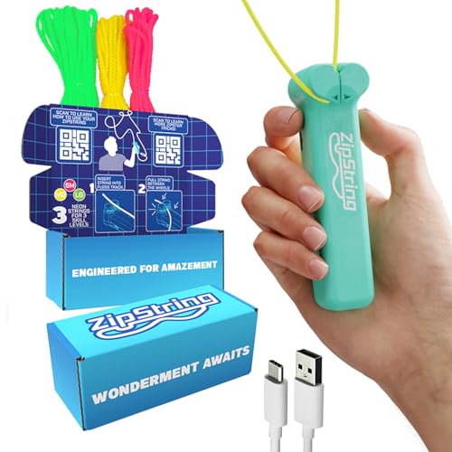 ZipString Original Rope Launcher Toy, Aesthetic Aqua - color: Aesthetic Aqua