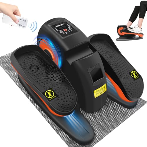 Under Desk Elliptical Machine, Electric Seated Pedal Exerciser for Home Office, Leg Exerciser for Senior Adults with 10 Adjustable Speed