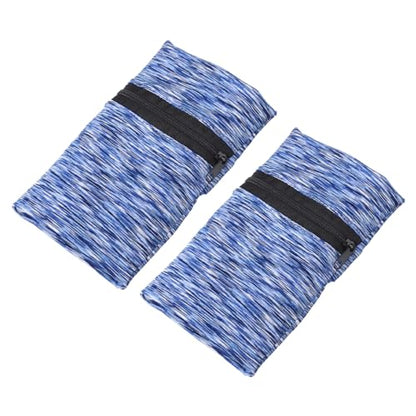 PATIKIL Wrist Pouch Wrist Wallet Sports Wristband Wallet with Zipper Pocket for Running Jogging Hiking Cycling Yoga - color: Blue
